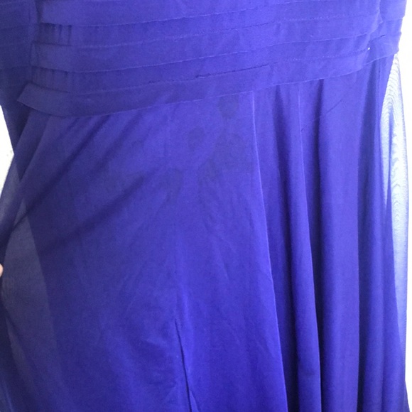 Deep purple & gold embellished prom gown - Picture 5 of 8